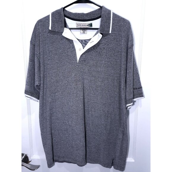 Duck Head Other - Duck Head Men's Golf Polo Shirt Large Black Tweed Color